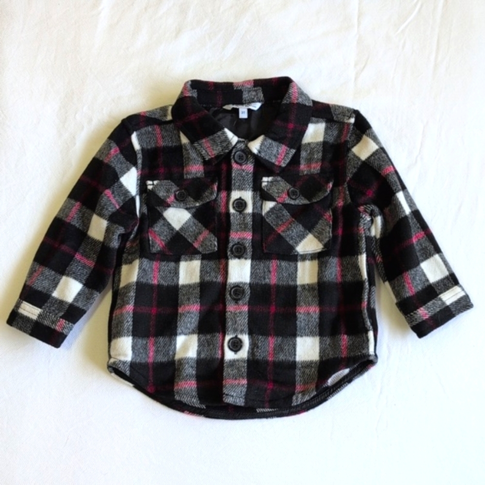 george black plaid shacket 3T toddler boys